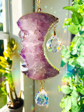 Cargar imagen en el visor de la galería, Pre Order~ Frost ~ Amethyst Crystal Moon Suncatcher
