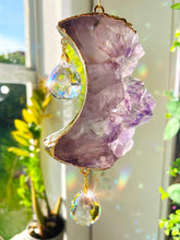 Cargar imagen en el visor de la galería, Pre Order~ Frost ~ Amethyst Crystal Moon Suncatcher
