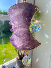 Cargar imagen en el visor de la galería, Pre Order~ Frost ~ Amethyst Crystal Moon Suncatcher
