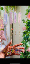 Load image into Gallery viewer, Pre Order ~ Fairy’s Hearts ~ Rose Quartz Crystal Suncatcher
