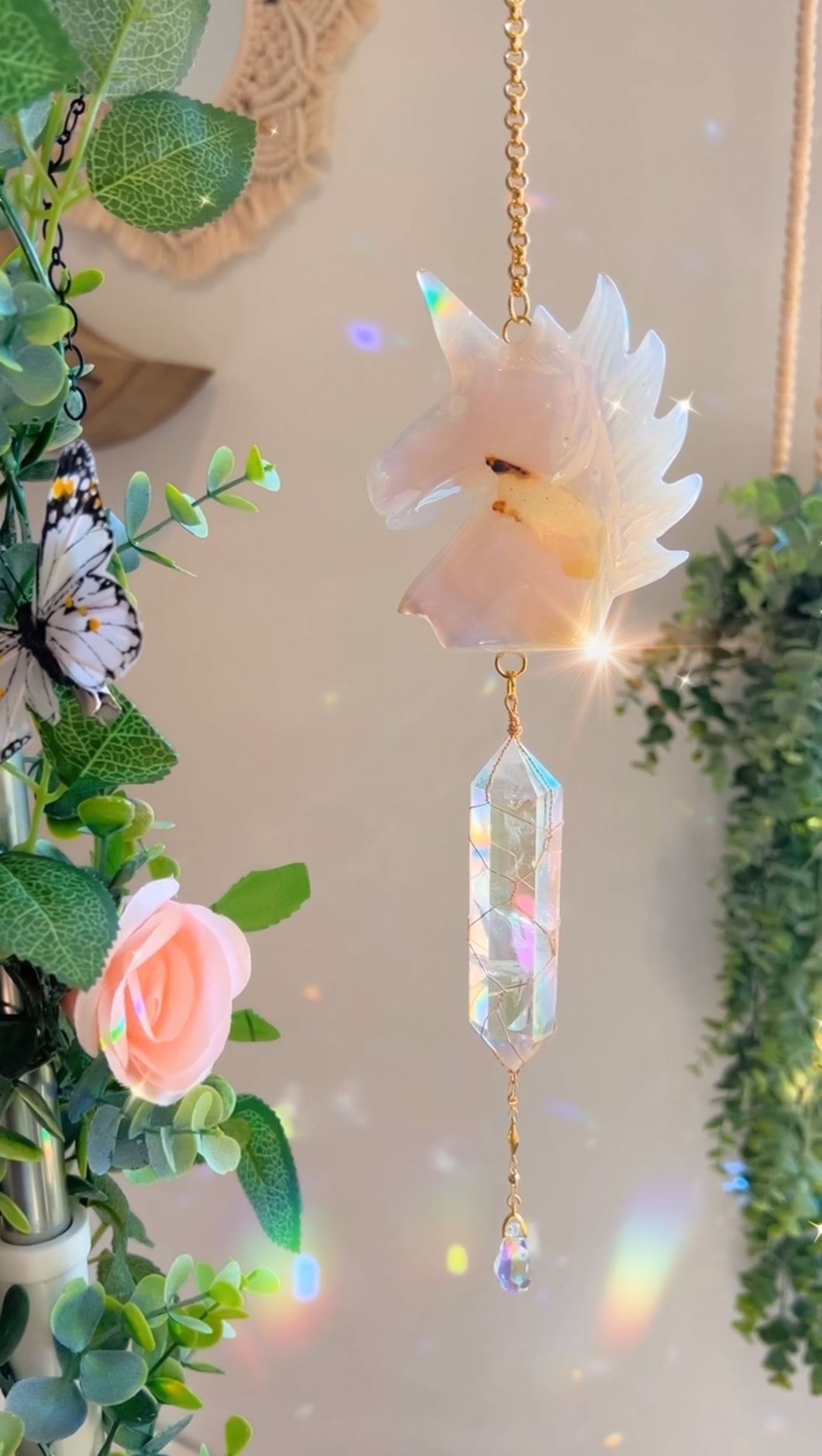 Dazzle ~ Aura Angel Unicorn Crystal Suncatcher